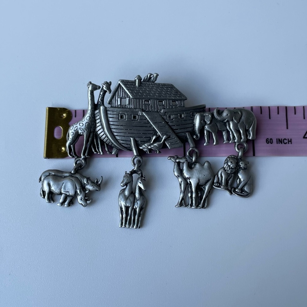 Vintage Noah's Ark Brooch Pin by J.J. - Picture 4 of 5